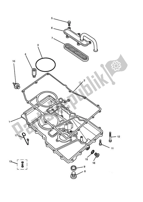 All parts for the Sump of the Triumph Adventurer VIN > 71698 844 1996 - 2004