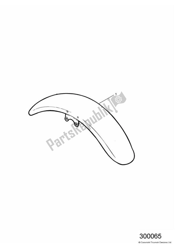 All parts for the Two Tone Front Mudguards of the Triumph Adventurer VIN > 71698 844 1996 - 2004