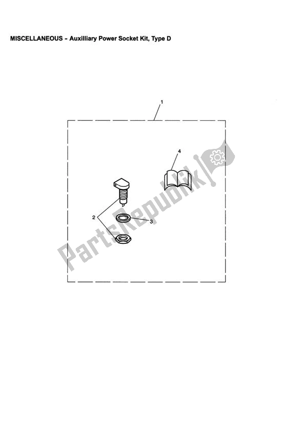 All parts for the Auxilliary Power Socket Kit, Type D of the Triumph America EFI 865 2007 - 2014