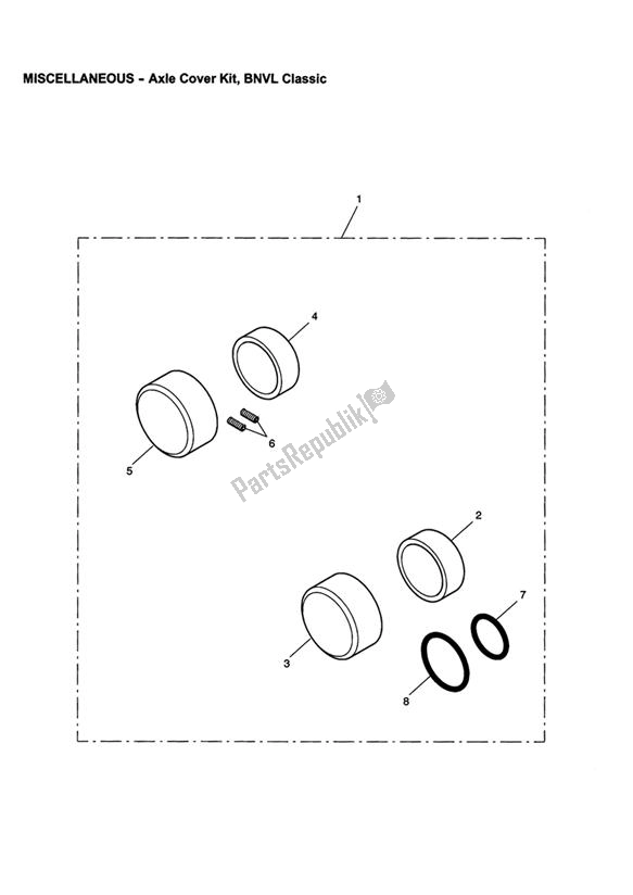 Tutte le parti per il Axle Cover Kit, Bnvl Classic del Triumph America EFI 865 2007 - 2014