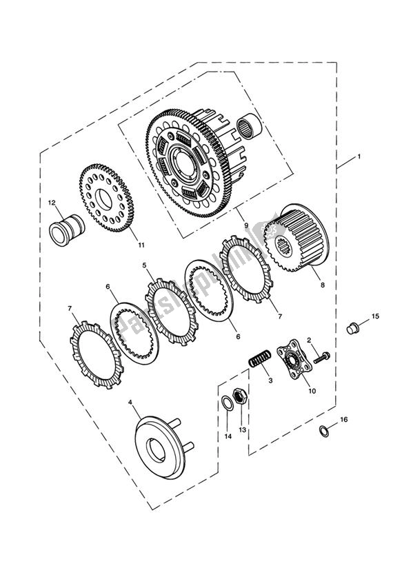 Toutes les pièces pour le Embrayage du Triumph America EFI 865 2007 - 2014