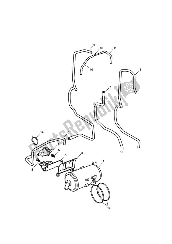 Tutte le parti per il Sistema Di Controllo Della Perdita Per Evaporazione - Solo California del Triumph America EFI 865 2007 - 2014