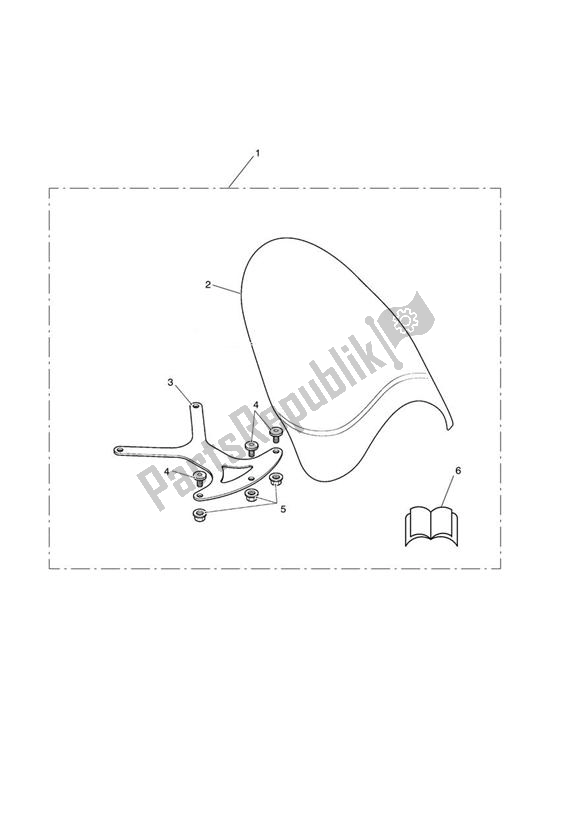 All parts for the Fly Screen Kit of the Triumph America EFI 865 2007 - 2014