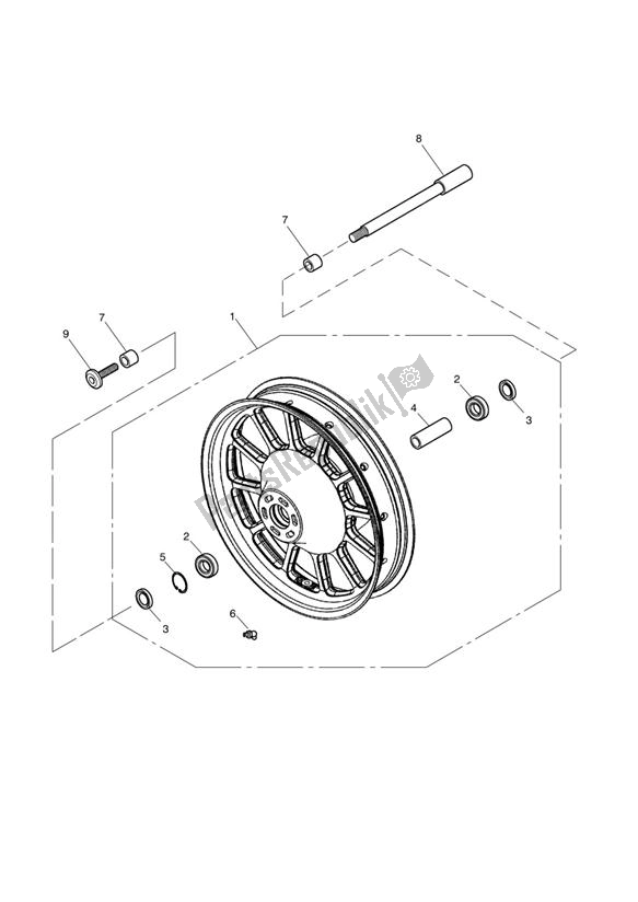 Tutte le parti per il Front Wheel 468390 > del Triumph America EFI 865 2007 - 2014