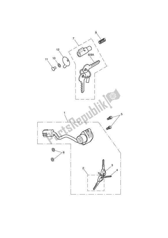 Tutte le parti per il Ignition Switch & Steering Lock 435934 > - See Tech News 118 del Triumph America EFI 865 2007 - 2014