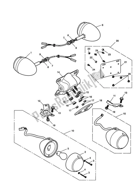 Toutes les pièces pour le Indicators > 468389 du Triumph America EFI 865 2007 - 2014