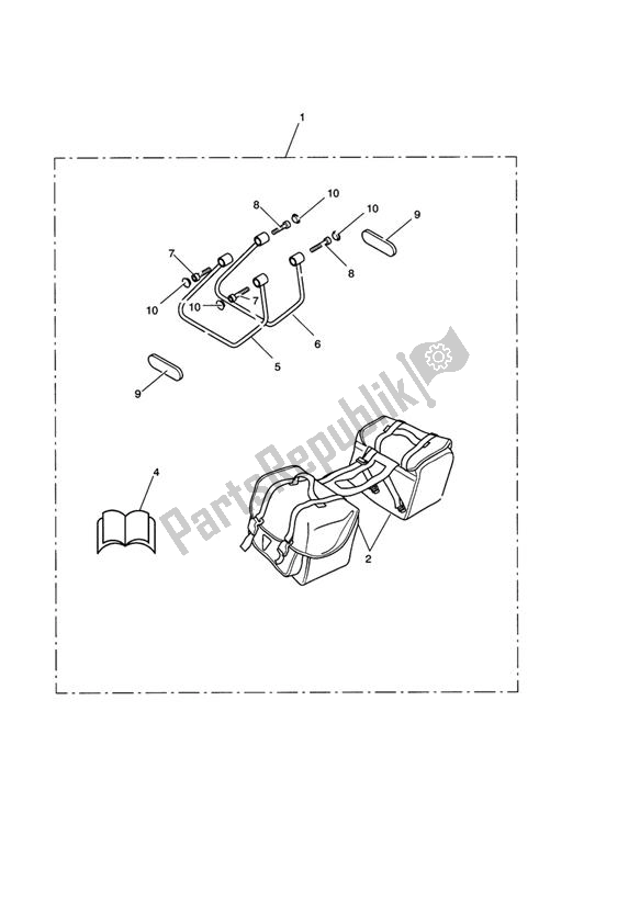 All parts for the Pannier Kit Leather Type C of the Triumph America EFI 865 2007 - 2014