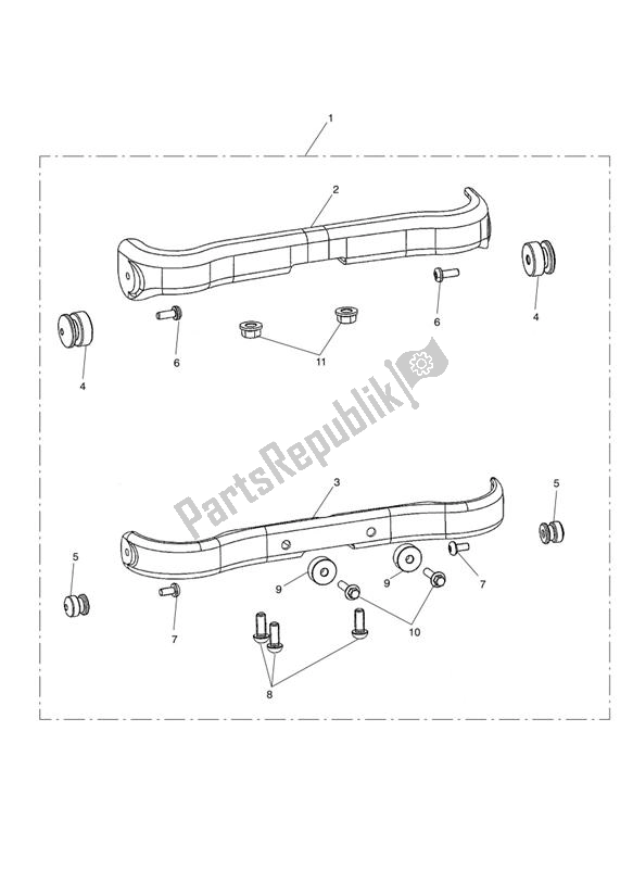 Todas as partes de Qr Screen Mounting Kit do Triumph America EFI 865 2007 - 2014