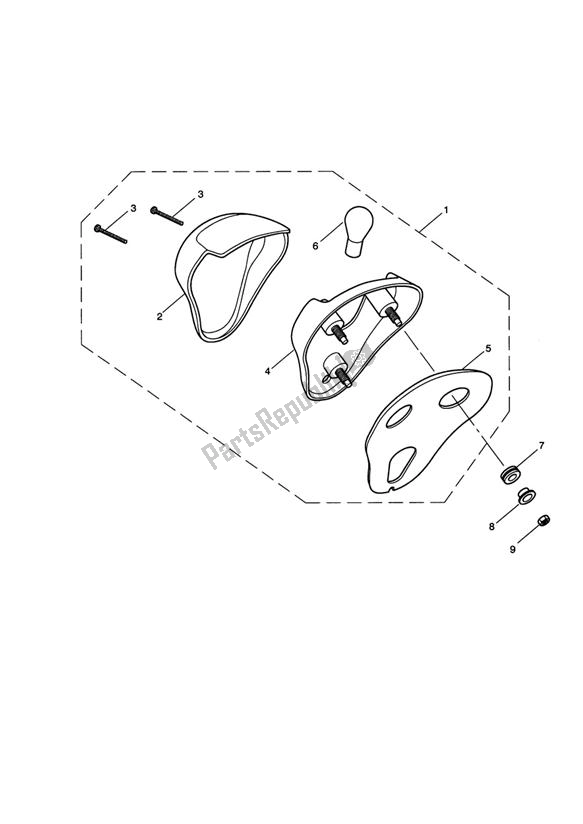 All parts for the Rear Light of the Triumph America EFI 865 2007 - 2014