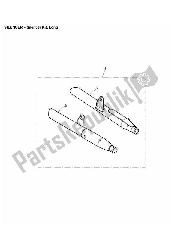 All parts for the Silencer Kit, Long of the Triumph America EFI 865 2007 - 2014