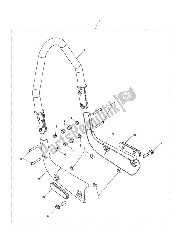 Tutte le parti per il Sissy Bar Kit del Triumph America EFI 865 2007 - 2014