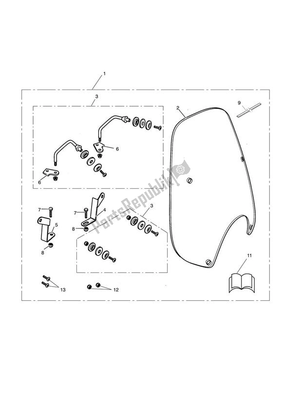 Todas las partes para Summer Screen Kit de Triumph America EFI 865 2007 - 2014