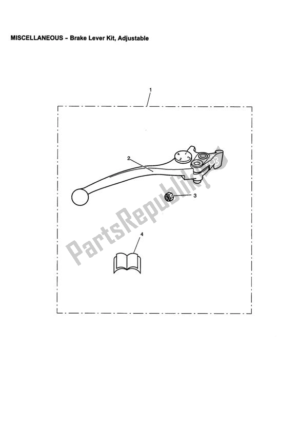 All parts for the Brake Lever Kit, Adjustable of the Triumph America EFI 865 2007 - 2014