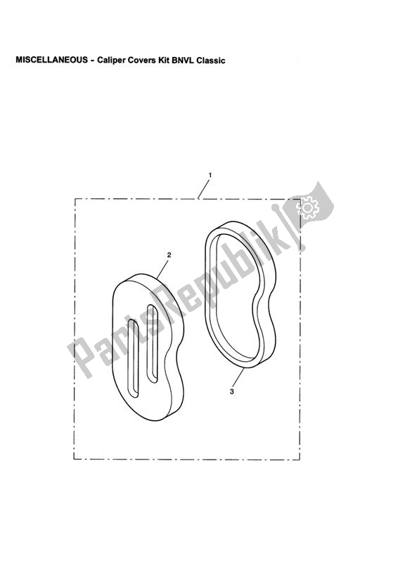 All parts for the Caliper Covers Kit Bnvl Classic of the Triumph America EFI 865 2007 - 2014