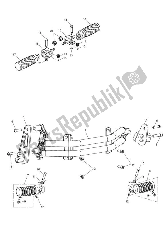 Tutte le parti per il Footrests & Mountings 468390 > del Triumph America EFI 865 2007 - 2014