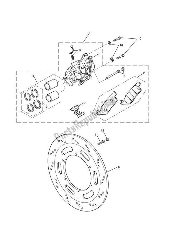 Todas las partes para Pinza De Freno Delantero Y Discos de Triumph America EFI 865 2007 - 2014
