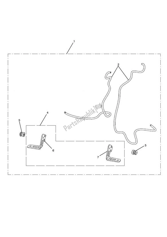 Alle onderdelen voor de Indicator Relocation Kit van de Triumph America EFI 865 2007 - 2014