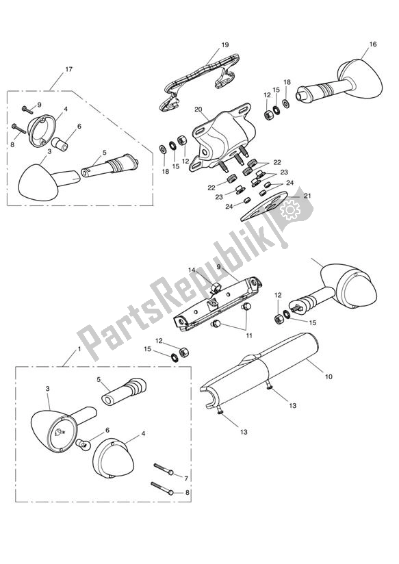 All parts for the Indicators 468390 > of the Triumph America EFI 865 2007 - 2014
