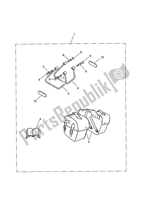 Alle onderdelen voor de Pannier Kit Leather Type B van de Triumph America EFI 865 2007 - 2014