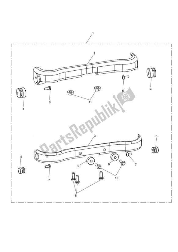 All parts for the Qr Screen Mounting Kit of the Triumph America EFI 865 2007 - 2014