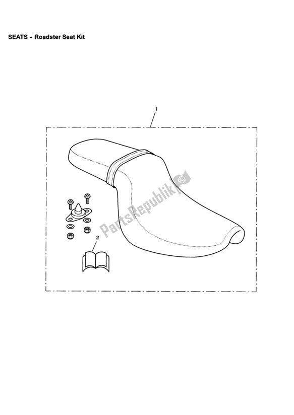 Alle onderdelen voor de Roadster Seat Kit van de Triumph America EFI 865 2007 - 2014