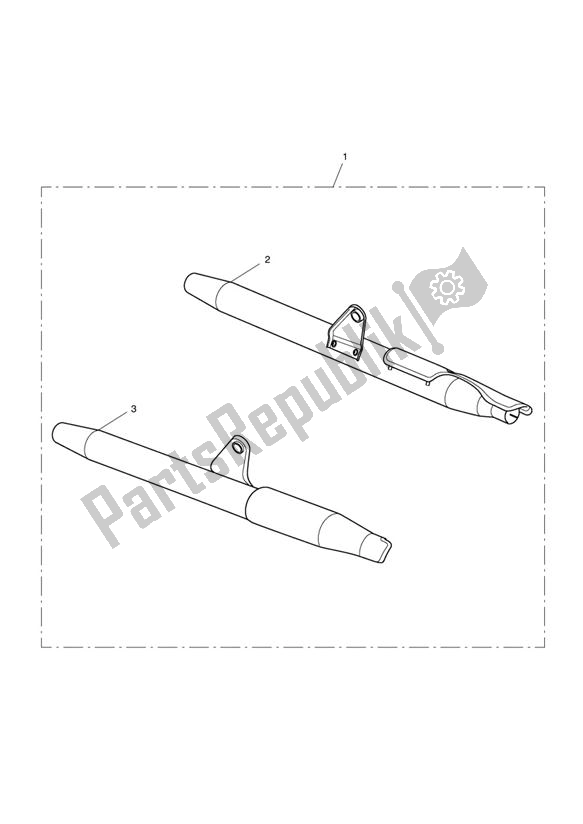 Alle onderdelen voor de Silencers, Chrome, Pair van de Triumph America EFI 865 2007 - 2014