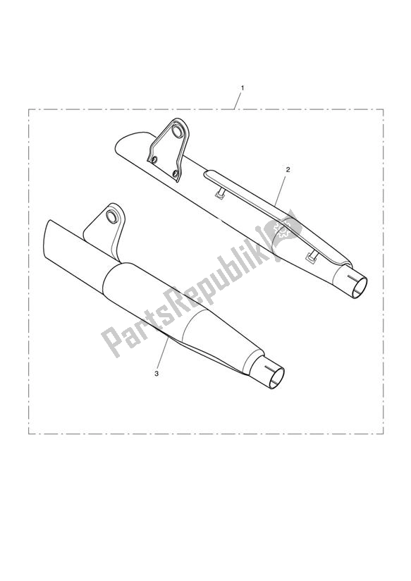 Todas las partes para Silencers, Short, Chrome, Pair de Triumph America EFI 865 2007 - 2014