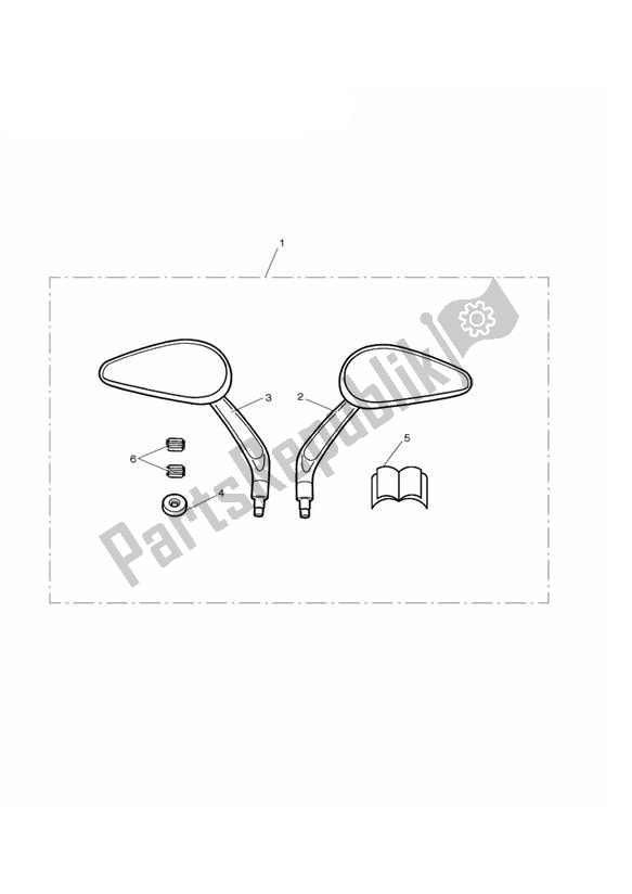 Todas las partes para Teardrop Style Mirrors, Kit de Triumph America EFI 865 2007 - 2014