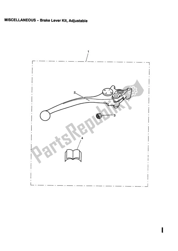 All parts for the Brake Lever Kit, Adjustable of the Triumph Bonneville & T 100 Carburettor 790 2001 - 2006