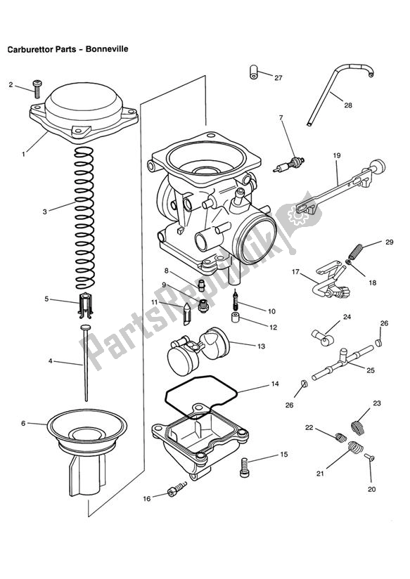 Tutte le parti per il Carburettor Parts - Bonneville del Triumph Bonneville & T 100 Carburettor 790 2001 - 2006