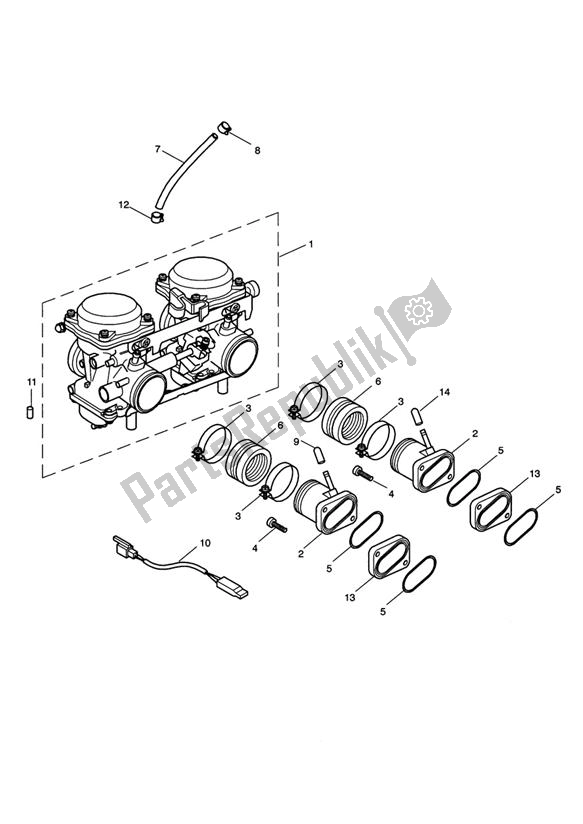 Alle onderdelen voor de Carburettors - Bonneville van de Triumph Bonneville & T 100 Carburettor 790 2001 - 2006