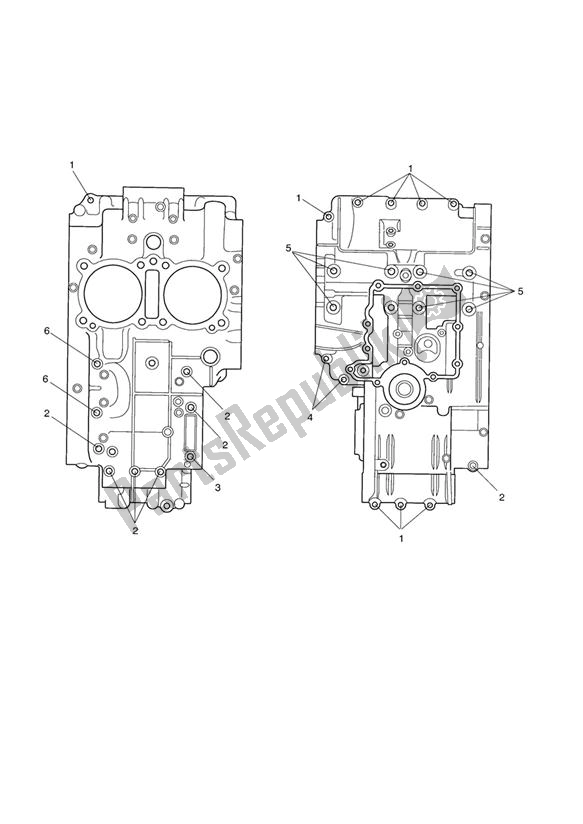 Tutte le parti per il Bulloni Del Basamento del Triumph Bonneville & T 100 Carburettor 790 2001 - 2006