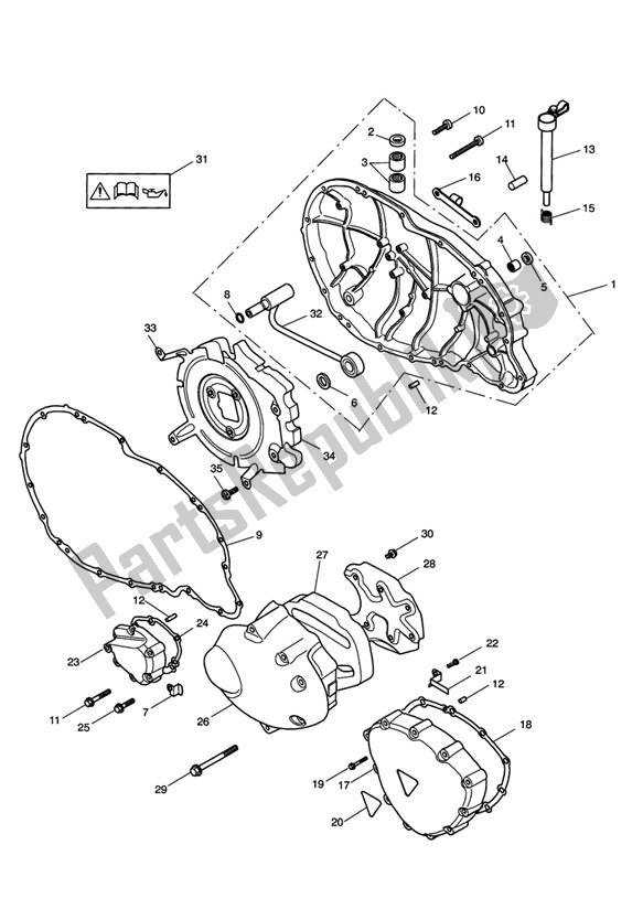 All parts for the Engine Covers - Bonneville T100 of the Triumph Bonneville & T 100 Carburettor 790 2001 - 2006