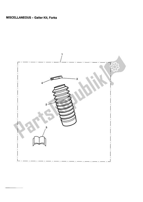 Tutte le parti per il Gaiter Kit, Forks del Triumph Bonneville & T 100 Carburettor 790 2001 - 2006