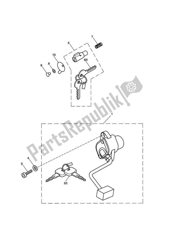 All parts for the Ignition Switch & Steering Lock of the Triumph Bonneville & T 100 Carburettor 790 2001 - 2006
