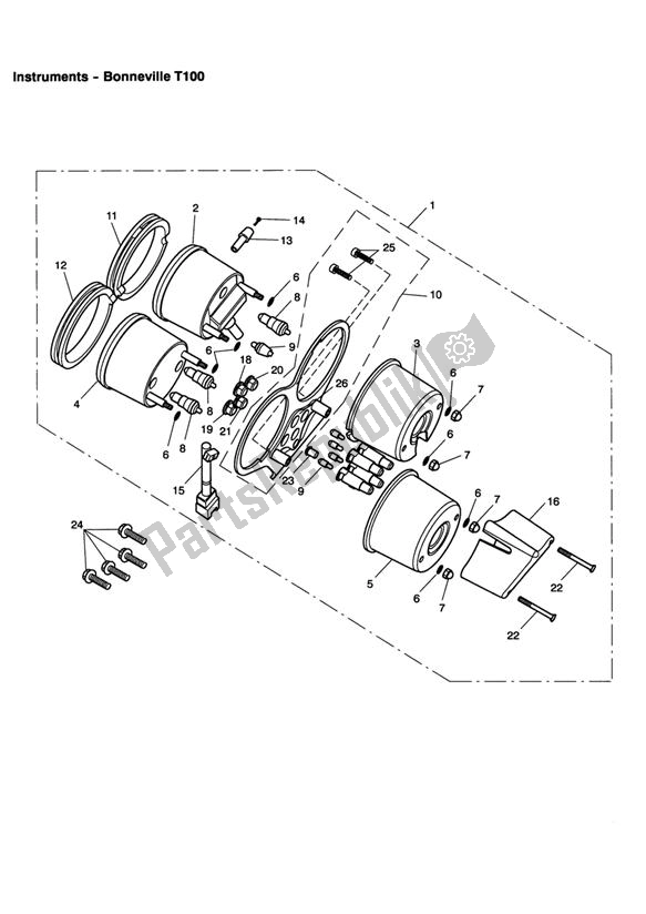 All parts for the Instruments Bonneville T100 of the Triumph Bonneville & T 100 Carburettor 790 2001 - 2006