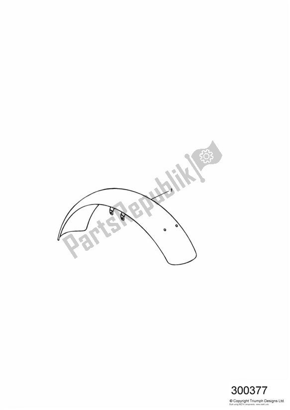 Tutte le parti per il Mudguard, Front del Triumph Bonneville & T 100 Carburettor 790 2001 - 2006