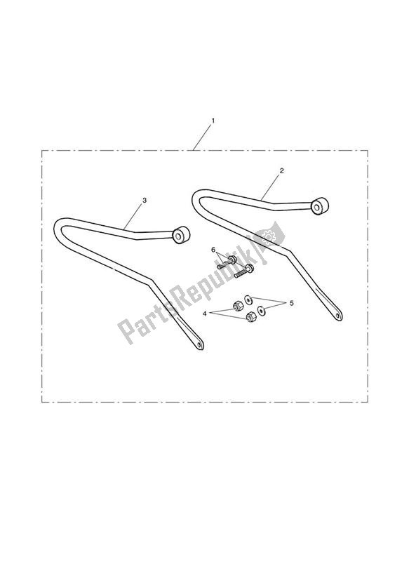 All parts for the Pannier Rail Kit of the Triumph Bonneville & T 100 Carburettor 790 2001 - 2006