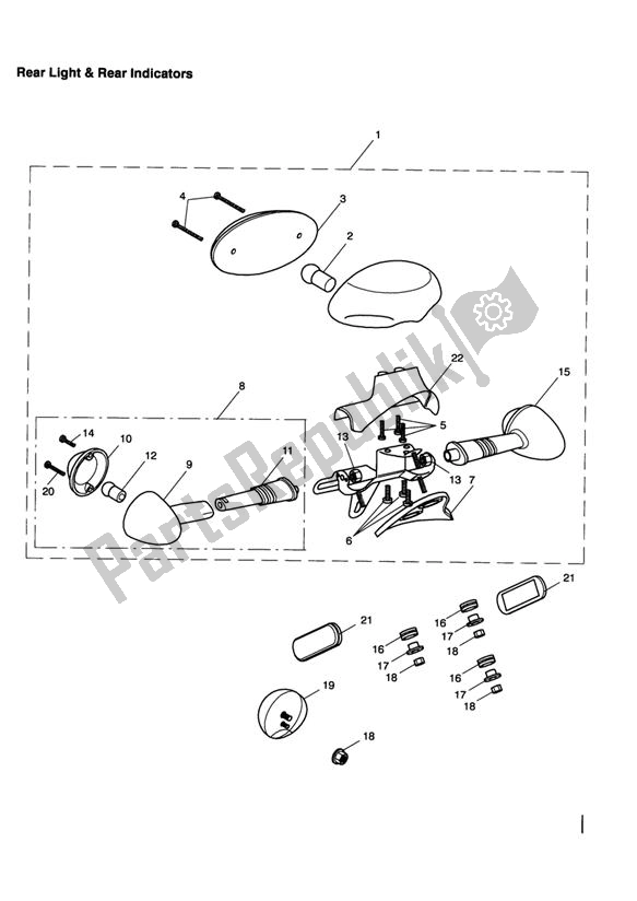 Tutte le parti per il Rear Light & Rear Indicators del Triumph Bonneville & T 100 Carburettor 790 2001 - 2006