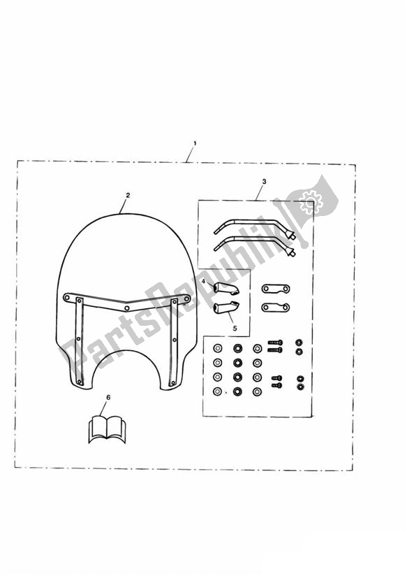 All parts for the Roadster Screen Kit of the Triumph Bonneville & T 100 Carburettor 790 2001 - 2006