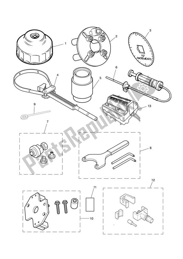 Alle onderdelen voor de Servicetools van de Triumph Bonneville & T 100 Carburettor 790 2001 - 2006