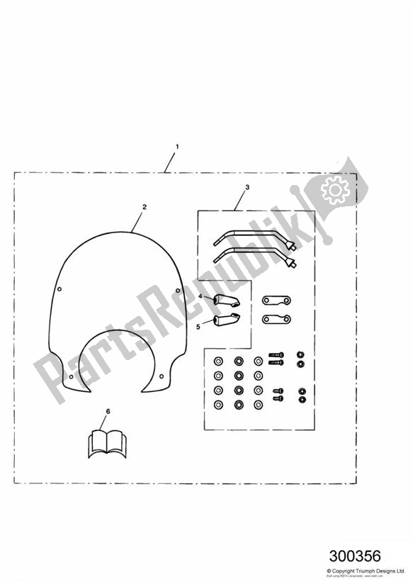 All parts for the Summer Screen Kit of the Triumph Bonneville & T 100 Carburettor 790 2001 - 2006