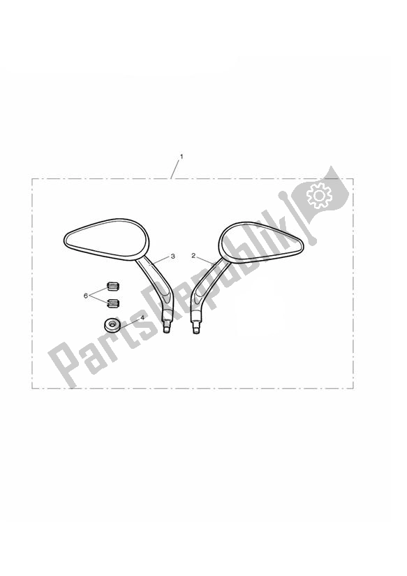 All parts for the Teardrop Style Mirrors, Kit of the Triumph Bonneville & T 100 Carburettor 790 2001 - 2006