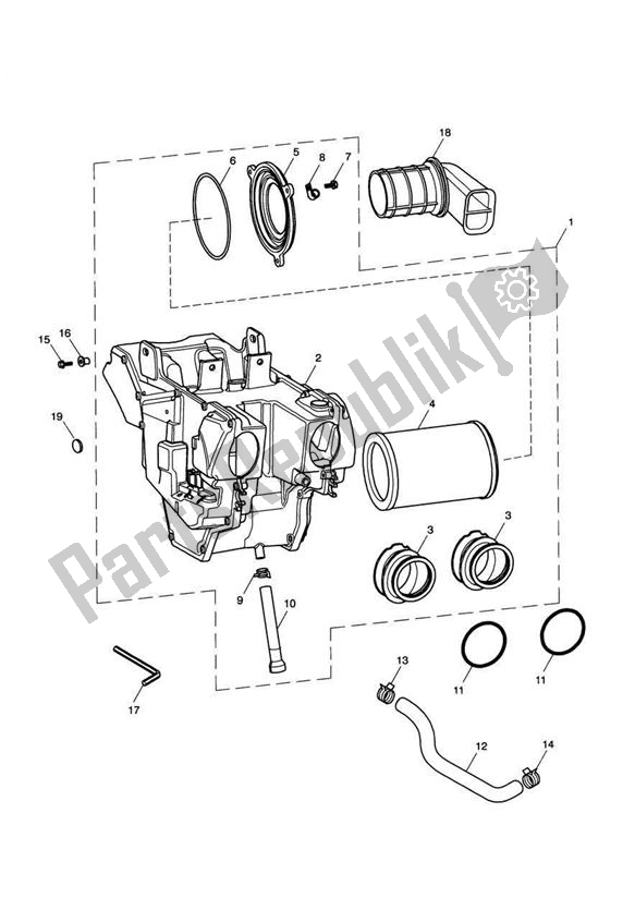 Todas las partes para Caja De Aire de Triumph Bonneville & T 100 Carburettor 790 2001 - 2006