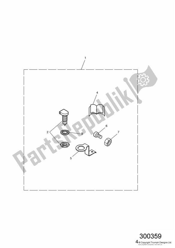 All parts for the Auxilliary Socket Kit, Type B of the Triumph Bonneville & T 100 Carburettor 790 2001 - 2006