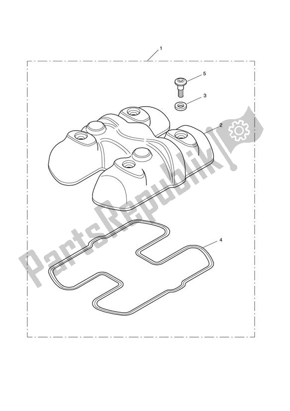 All parts for the Cam Cover Kit of the Triumph Bonneville & T 100 Carburettor 790 2001 - 2006