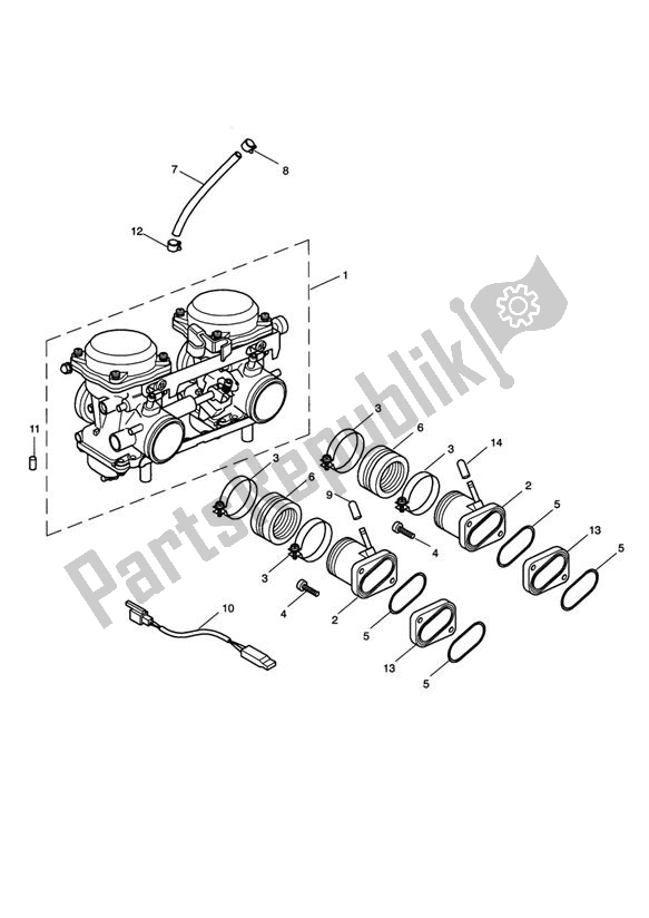 All parts for the Carburettors - Bonneville T100 of the Triumph Bonneville & T 100 Carburettor 790 2001 - 2006