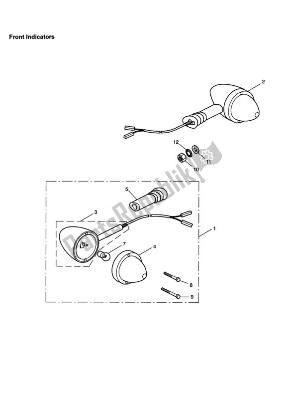 Todas las partes para Front Indicators de Triumph Bonneville & T 100 Carburettor 790 2001 - 2006