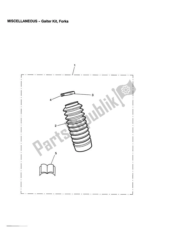 Tutte le parti per il Gaiter Kit, Forks del Triumph Bonneville & T 100 Carburettor 790 2001 - 2006