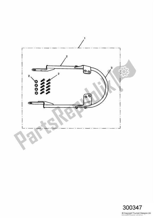 All parts for the Grab Rail Kit of the Triumph Bonneville & T 100 Carburettor 790 2001 - 2006